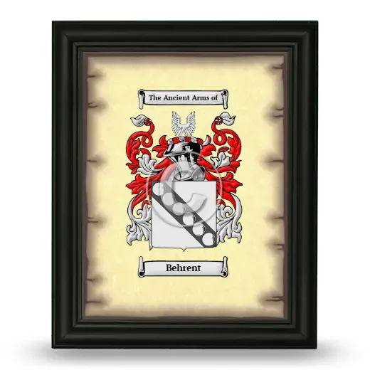 Behrent Coat of Arms Framed - Black
