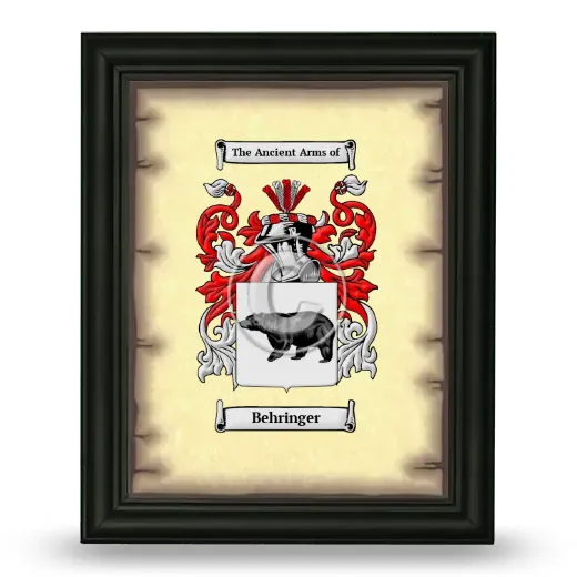 Behringer Coat of Arms Framed - Black