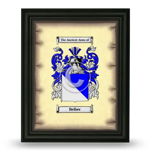 Beiber Coat of Arms Framed - Black