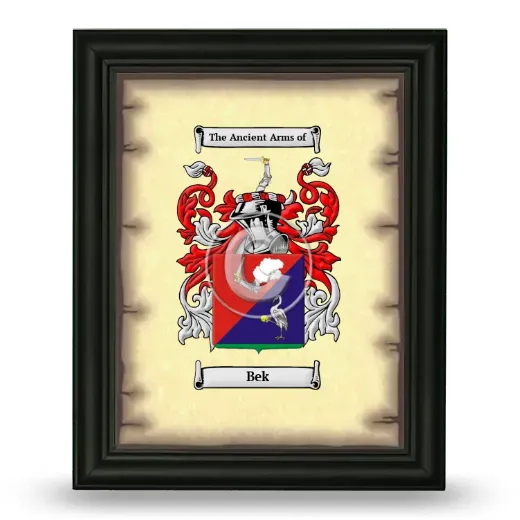 Bek Coat of Arms Framed - Black