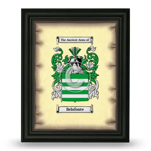 Belafonte Coat of Arms Framed - Black