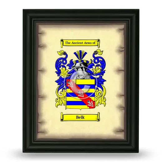 Belk Coat of Arms Framed - Black