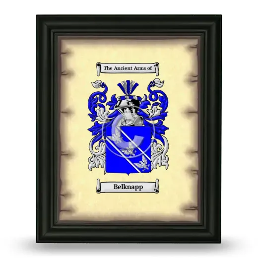 Belknapp Coat of Arms Framed - Black