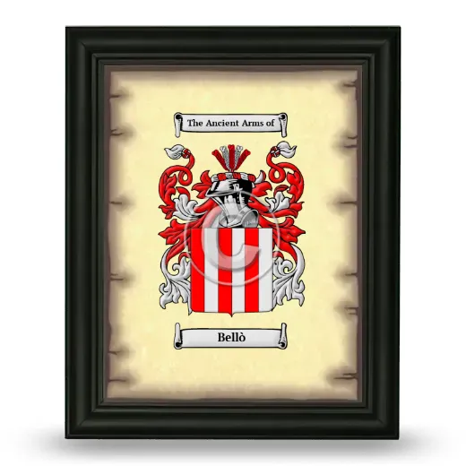 Bellò Coat of Arms Framed - Black
