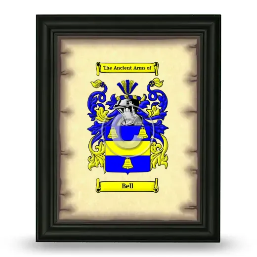 Bell Coat of Arms Framed - Black