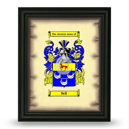 Bell Coat of Arms Framed - Black