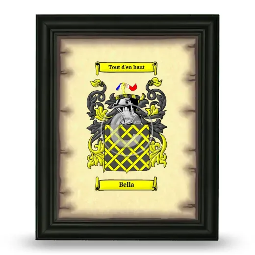 Bella Coat of Arms Framed - Black