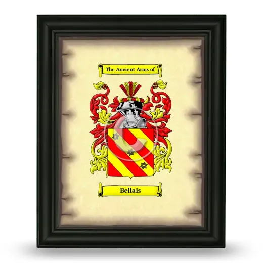 Bellais Coat of Arms Framed - Black