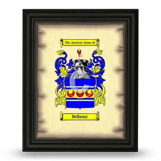 Bellamy Coat of Arms Framed - Black