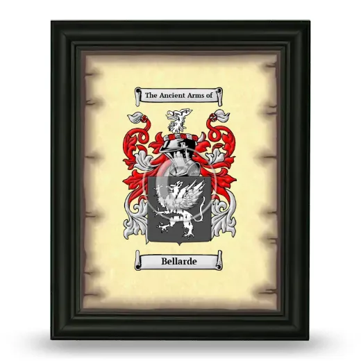 Bellarde Coat of Arms Framed - Black