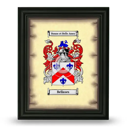 Bellases Coat of Arms Framed - Black