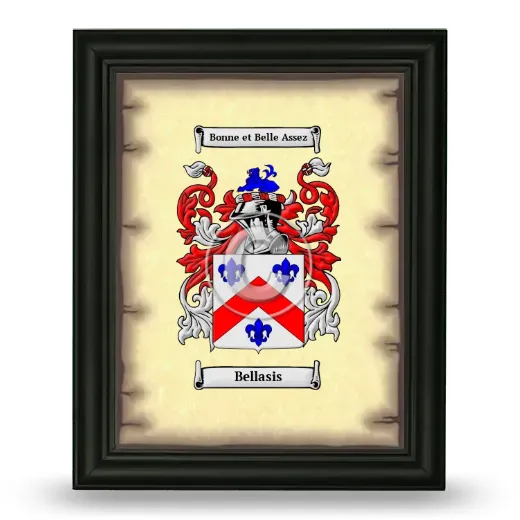 Bellasis Coat of Arms Framed - Black