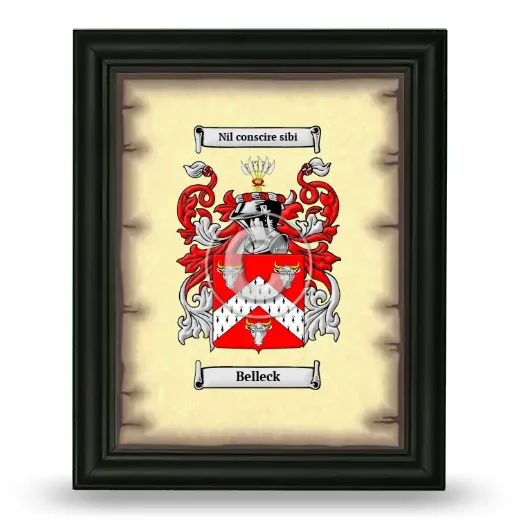 Belleck Coat of Arms Framed - Black