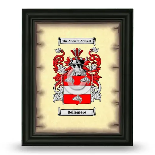 Bellemere Coat of Arms Framed - Black