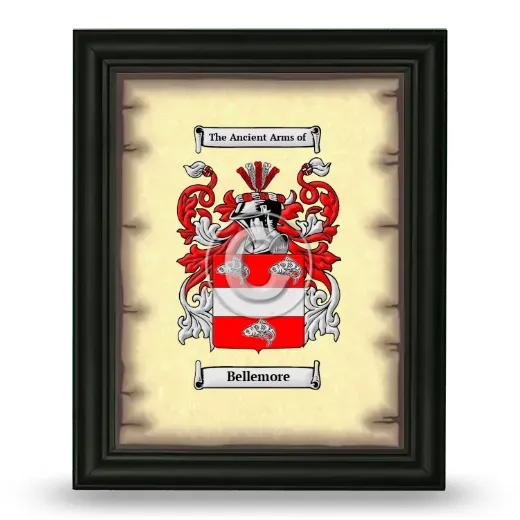 Bellemore Coat of Arms Framed - Black