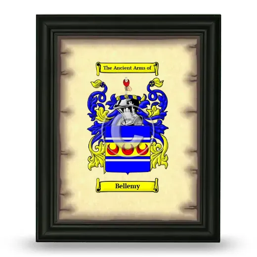 Bellemy Coat of Arms Framed - Black