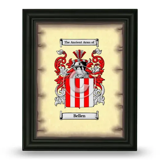 Bellen Coat of Arms Framed - Black