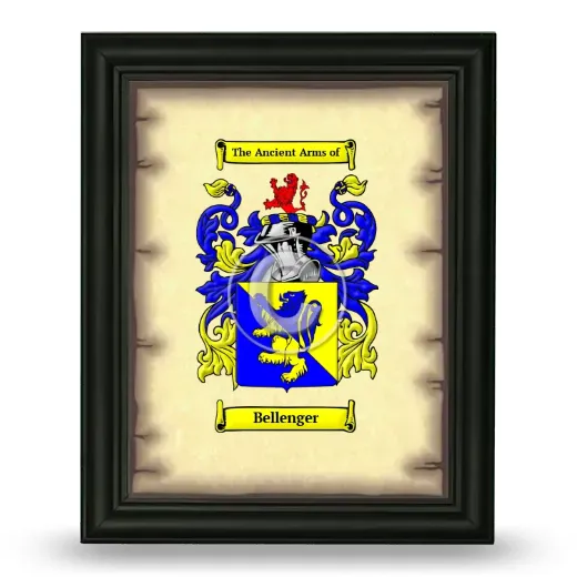 Bellenger Coat of Arms Framed - Black