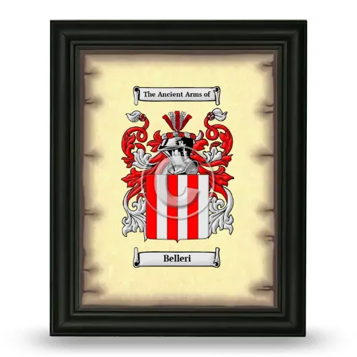 Belleri Coat of Arms Framed - Black
