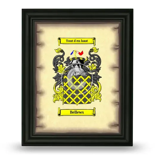 Bellews Coat of Arms Framed - Black