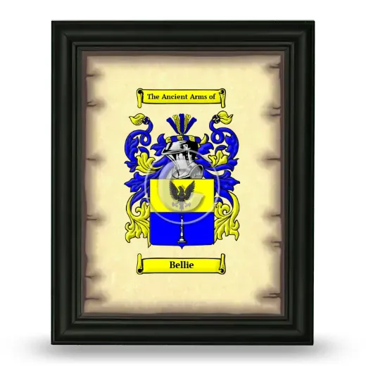 Bellie Coat of Arms Framed - Black