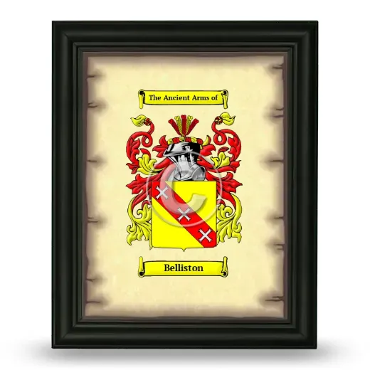 Belliston Coat of Arms Framed - Black