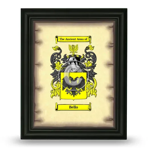 Bello Coat of Arms Framed - Black