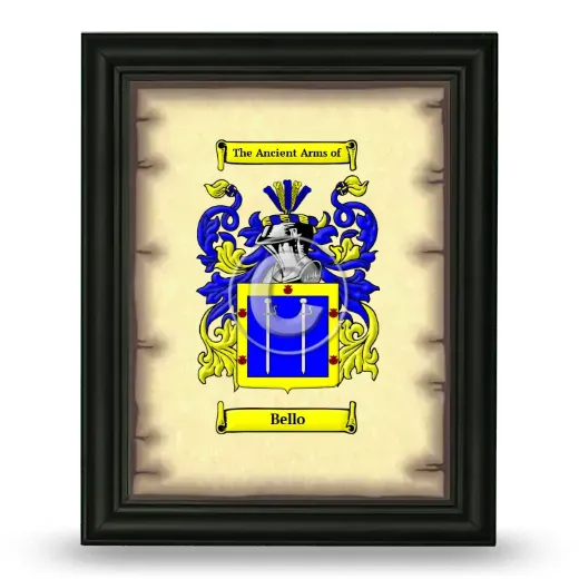 Bello Coat of Arms Framed - Black