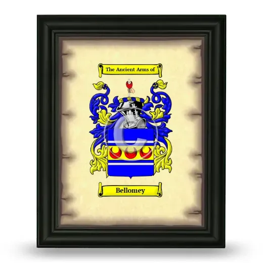 Bellomey Coat of Arms Framed - Black