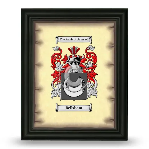 Bellsham Coat of Arms Framed - Black