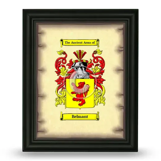 Belmant Coat of Arms Framed - Black