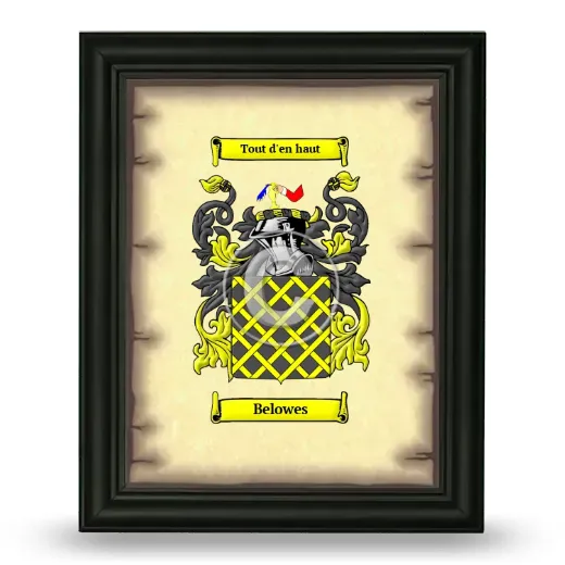 Belowes Coat of Arms Framed - Black