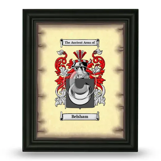 Belsham Coat of Arms Framed - Black