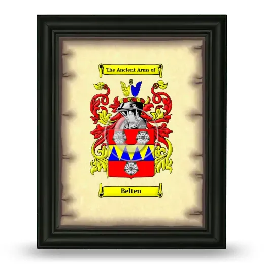 Belten Coat of Arms Framed - Black