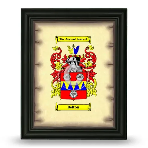 Belton Coat of Arms Framed - Black