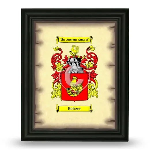 Beltzer Coat of Arms Framed - Black