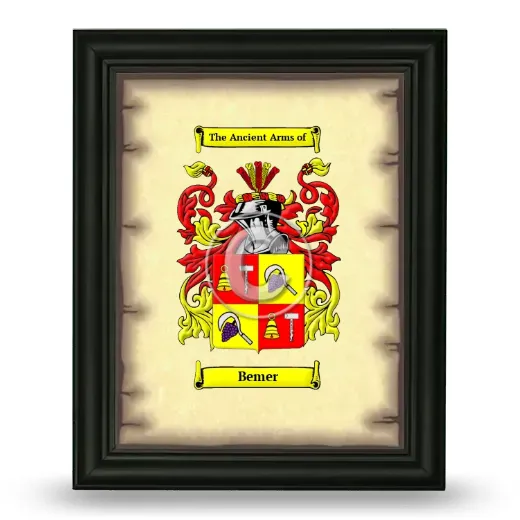 Bemer Coat of Arms Framed - Black