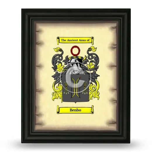 Benbo Coat of Arms Framed - Black