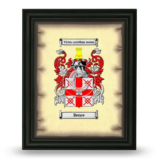 Bence Coat of Arms Framed - Black