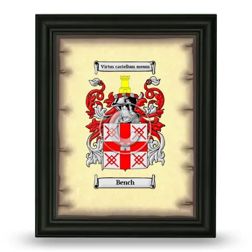 Bench Coat of Arms Framed - Black
