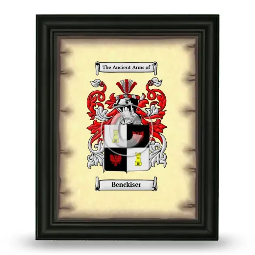 Benckiser Coat of Arms Framed - Black