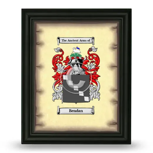 Bendan Coat of Arms Framed - Black