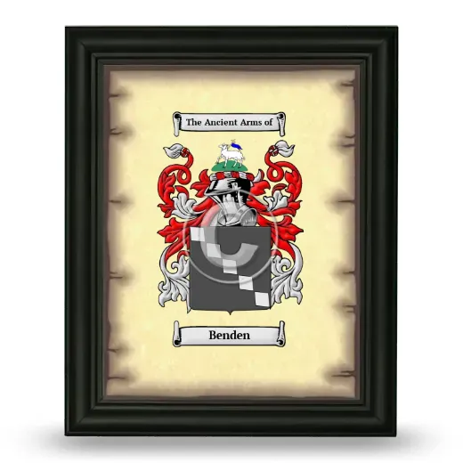 Benden Coat of Arms Framed - Black