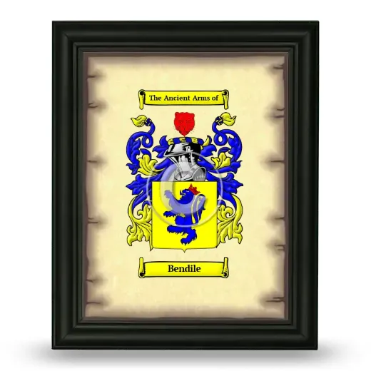 Bendile Coat of Arms Framed - Black