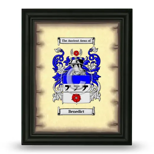 Benedict Coat of Arms Framed - Black