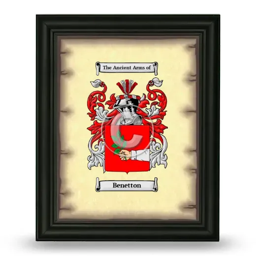 Benetton Coat of Arms Framed - Black