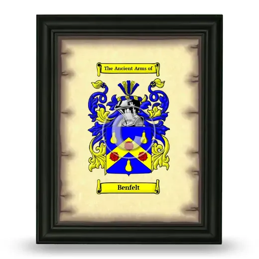 Benfelt Coat of Arms Framed - Black