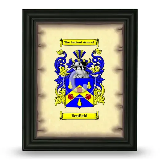 Benfield Coat of Arms Framed - Black