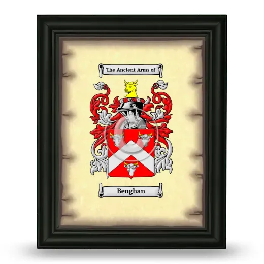 Benghan Coat of Arms Framed - Black