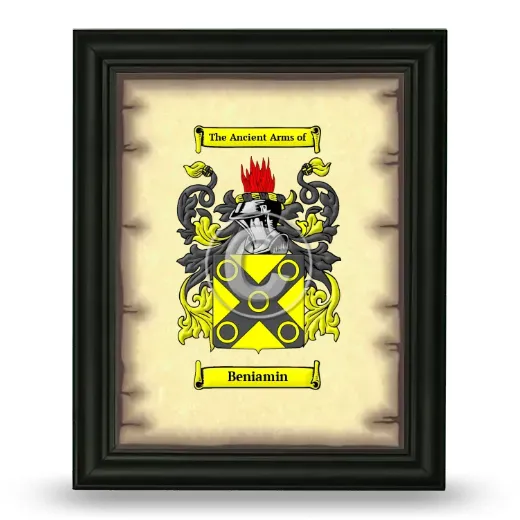 Beniamin Coat of Arms Framed - Black
